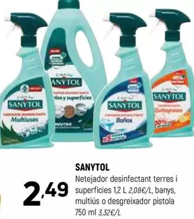 Oferta de Sanytol - Netejador Desinfectante Terres I Superficies por 2,49€ en Coviran