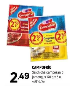 Oferta de Campofrío - Salchicha Campesan O Jamongus por 2,49€ en Coviran