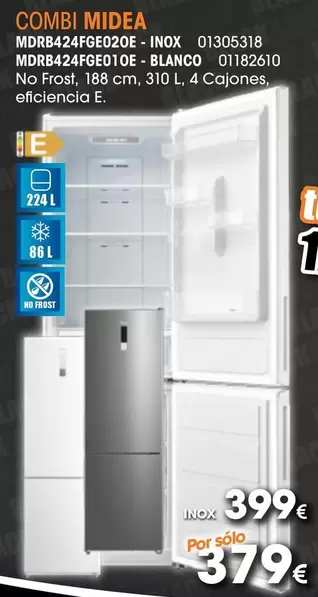 Oferta de Milka - Combi Midea por 379€ en Master Cadena