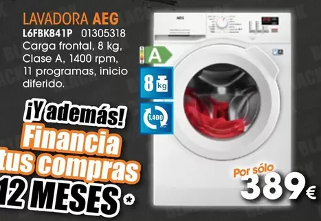 Oferta de AEG - Lavadora por 389€ en Master Cadena