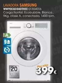 Oferta de Samsung - Lavadora Ww90cgc04dthec 01304016 por 399€ en Master Cadena