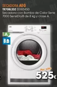 Oferta de AEG - Secadora TR708L20Z 01183450 por 525€ en Master Cadena