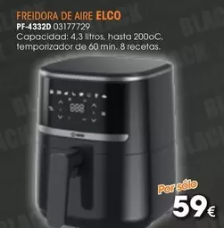 Oferta de Elco - Freidora De Aire por 59€ en Master Cadena