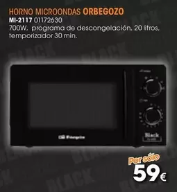 Oferta de Orbegozo - Horno Microondas por 59€ en Master Cadena