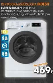 Oferta de Indesit - Rentadora-assecadora por 469€ en Master Cadena