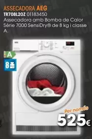 Oferta de AEG - Assecadora Tr08l20z 01183450 por 525€ en Master Cadena