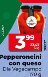 Oferta de Dia Vegecampo - Pepperoncini Con Queso por 3,99€ en Dia