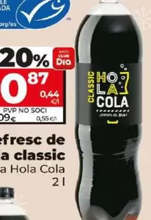 Oferta de Dia Hola Cola - Refresco De Cola Classic por 0,87€ en Dia