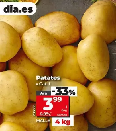 Oferta de Patatas por 3,99€ en Dia