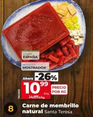 Oferta de Santa Teresa - Carne De Membrillo Natural por 10,99€ en Dia