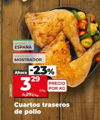 Oferta de Cuartos Traseros De Pollo por 3,29€ en Dia