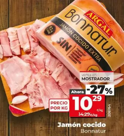 Oferta de Bonnatur - Jamon Cocido por 10,29€ en Dia