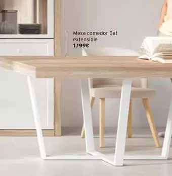 Oferta de Mesa Comedor Bat Extensible  por 1199€ en Kibuc