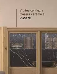 Oferta de Vitrina Con Luz Y Trasera Cerámica por 2237€ en Kibuc