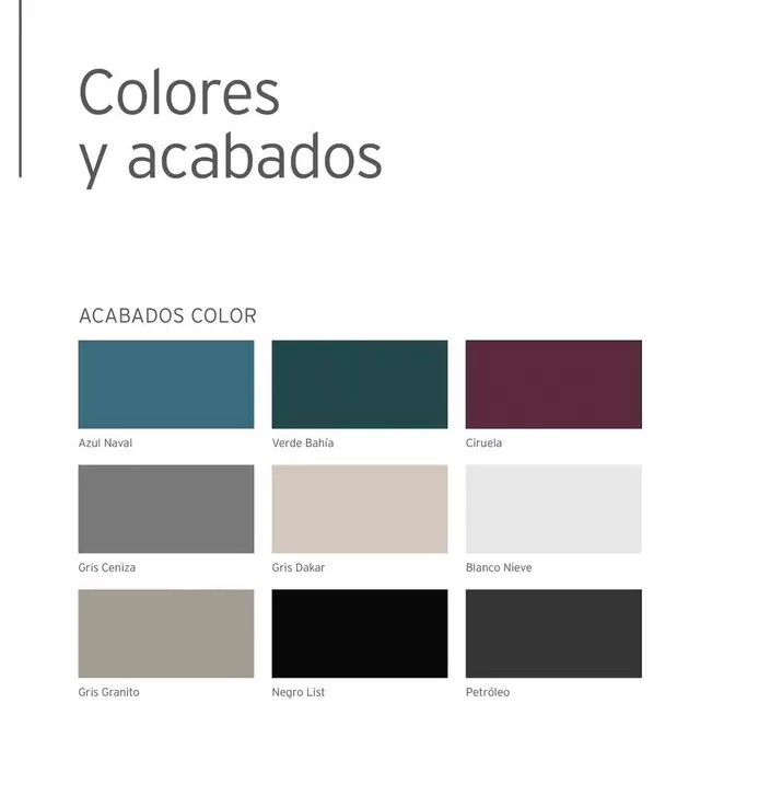 Oferta de Colores Y Acabados en Kibuc