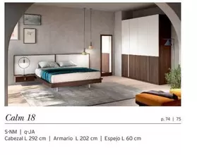 Oferta de Calm 18 Cabezal L 292 Cm / Armario L 202 Cm / Espejo L 60 Cm en Kibuc