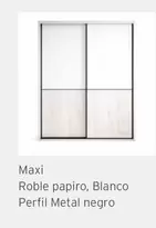 Oferta de Maxi Roble Papiro,  Perfil Metal Negro en Kibuc