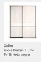 Oferta de Optim Roble Durban, Humo Perfil Metal Negro en Kibuc