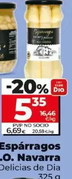 Oferta de Delicias De Dia - Esparragos D.o. Navarra por 5,35€ en Dia