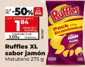 Oferta de Matutano - Ruffles Xl Sabor Jamon por 3,69€ en Dia