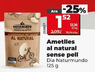 Oferta de Dia Naturmundo - Almendras Al Natural Sin Piel por 1,52€ en Dia