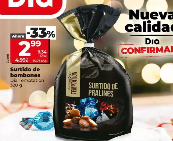 Oferta de Dia Temptation - Surtido De Bombones por 2,99€ en Dia