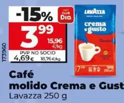 Oferta de Lavazza - Cafe Molido Crema E Gusto por 3,99€ en Dia