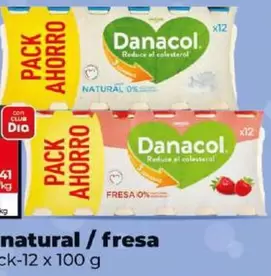 Oferta de Danone - Danacol Natural/Fresa por 6,49€ en Dia