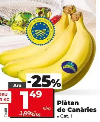 Oferta de Platano De Canarias por 1,49€ en Dia