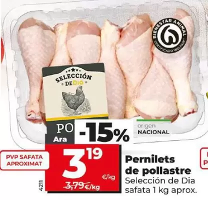 Oferta de Seleccion De Dia - Jamoncitos De Pollo por 3,19€ en Dia