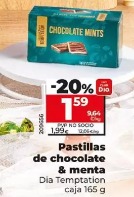 Oferta de Dia Temptation - Pastillas De Chocolate & Menta por 1,59€ en Dia