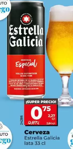 Oferta de Estrella Galicia - Cerveza por 0,75€ en Dia