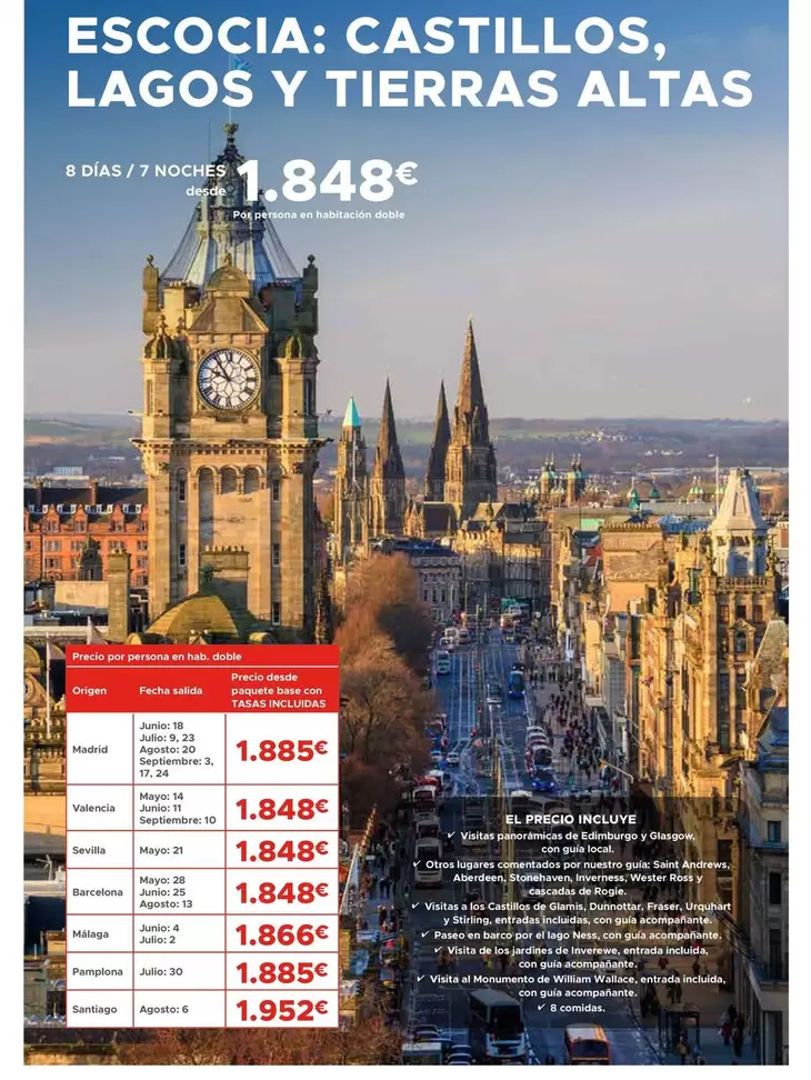 Oferta de Tierras Altas - Escocia: Castillos, Lagos Y por 1848€ en Halcón Viajes