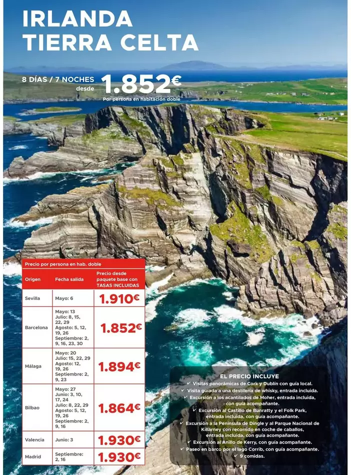 Oferta de Origen - Irlanda Tierra Celta por 1852€ en Halcón Viajes