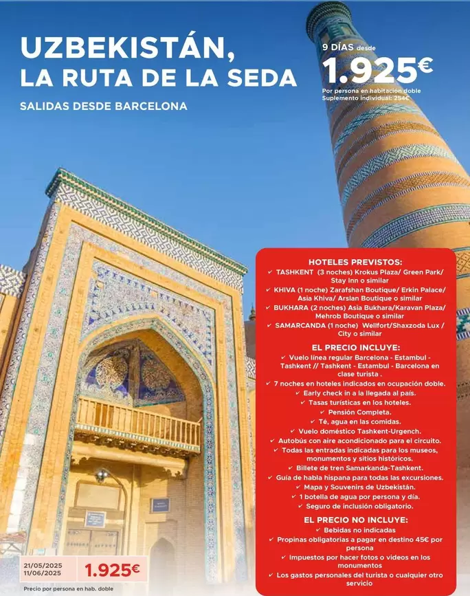 Oferta de Seda - 2/10/62/025 por 1925€ en Halcón Viajes