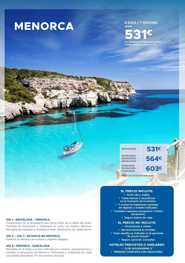 Oferta de Menorca  por 531€ en Halcón Viajes