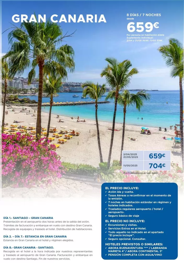 Oferta de Gran Canaria por 659€ en Halcón Viajes