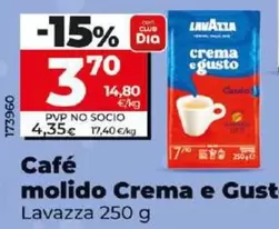 Oferta de Dia - Café Molido Crema E Gusto por 3,7€ en Dia