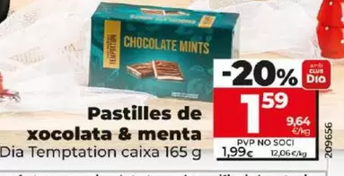 Oferta de Dia Temptation - Pastillas De Chocolate & Menta por 1,59€ en Dia