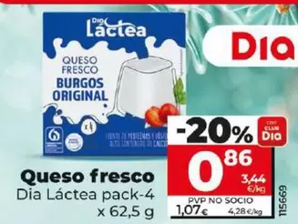 Oferta de Dia Lactea - Queso Fresco por 0,86€ en Dia