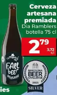 Oferta de Dia Ramblers - Cerveza Artesana Premium por 2,79€ en Dia