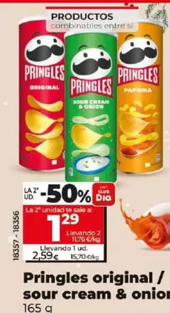 Oferta de Pringles - Original / Sour Cream & Onion / Paprika por 2,59€ en Dia