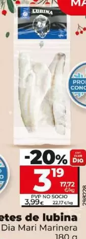 Oferta de Dia Mari Marinera - Filetes De Lunina  por 3,19€ en Dia