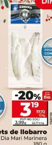 Oferta de Dia Mari Marinera - Filetes De Lunina  por 3,19€ en Dia