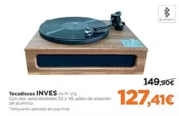 Oferta de Inves - Tocadiscos Hi-fi-Vi2 por 127,41€ en El Corte Inglés