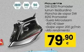 Oferta de Rowenta - Plancha De Vapor DW 8210 Promaster por 79,9€ en Eroski