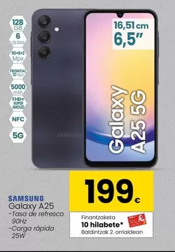 Oferta de Samsung - Galaxy A25 por 199€ en Eroski