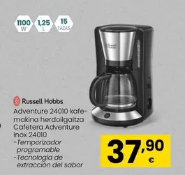 Oferta de Russell Hobbs - Cafetera Adventure Inox 24010 por 37,9€ en Eroski