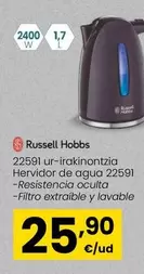 Oferta de Russell Hobbs - Hervidor De Agua 22591 por 25,9€ en Eroski