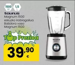 Oferta de Taurus - Batidora Vaso Magnum 1500 por 39,9€ en Eroski